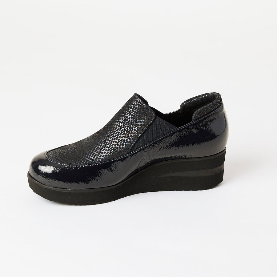 Marco Moreo Slip-On Navy Patent Leather Shoes - Nozomi