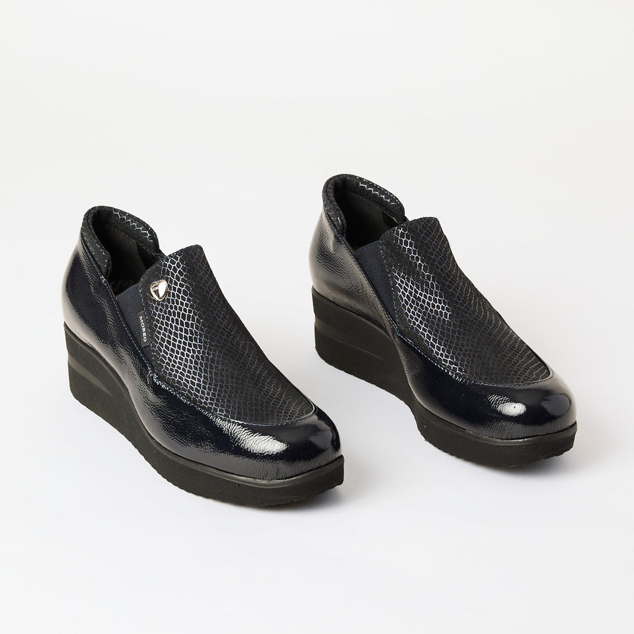 Marco Moreo Slip-On Navy Patent Leather Shoes - Nozomi