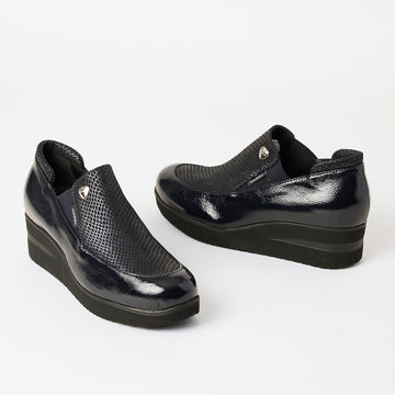 Marco Moreo Slip-On Navy Patent Leather Shoes - Nozomi