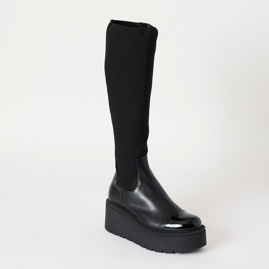 Marco Moreo Knee-High Black Stretch Boots - Nozomi