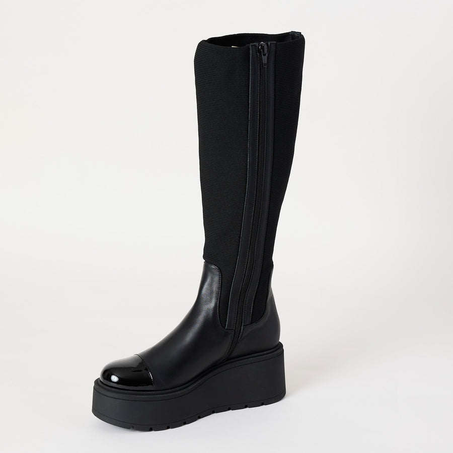 Marco Moreo Knee-High Black Stretch Boots - Nozomi