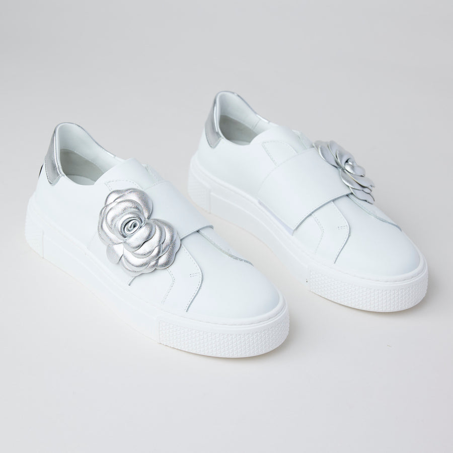 Marco Moreo White Leather Slip-On Shoes