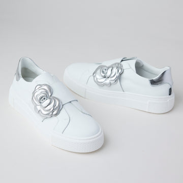 Marco Moreo White Leather Slip-On Shoes