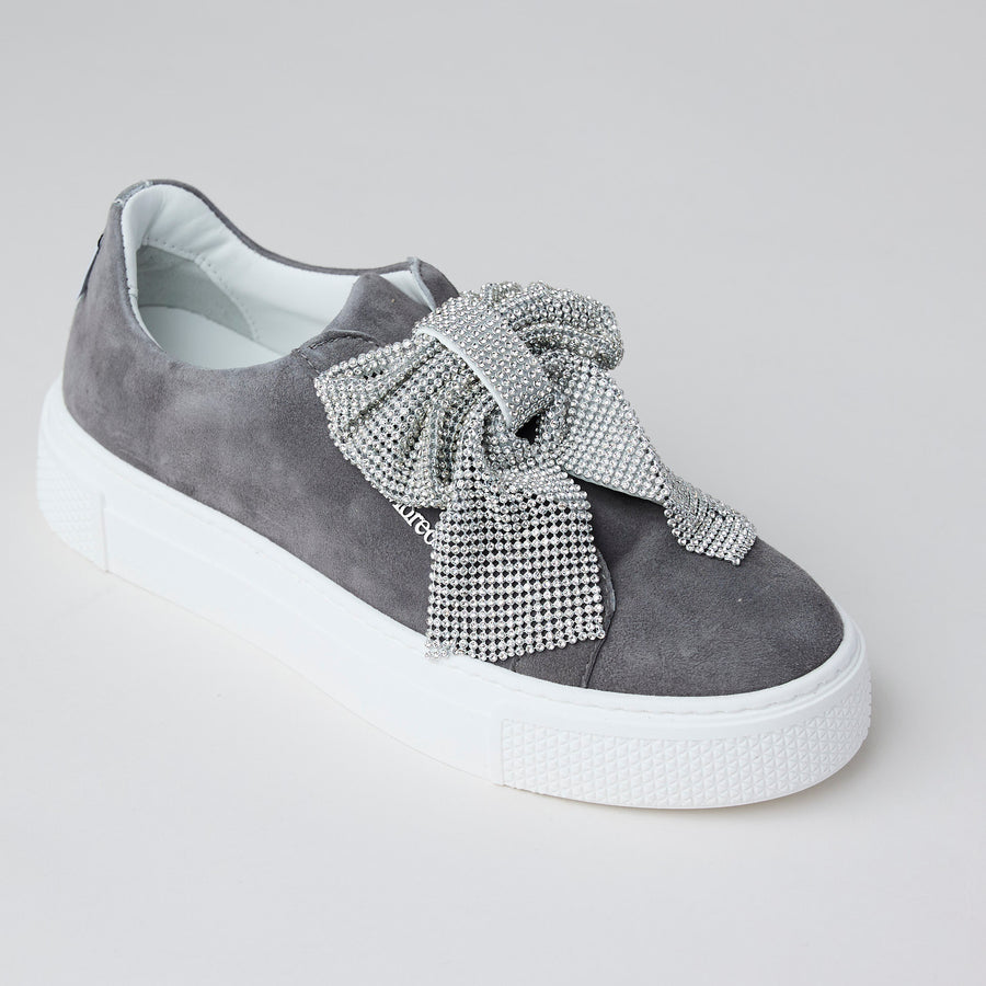 Marco Moreo Grey Suede Leather Slip-On Shoes