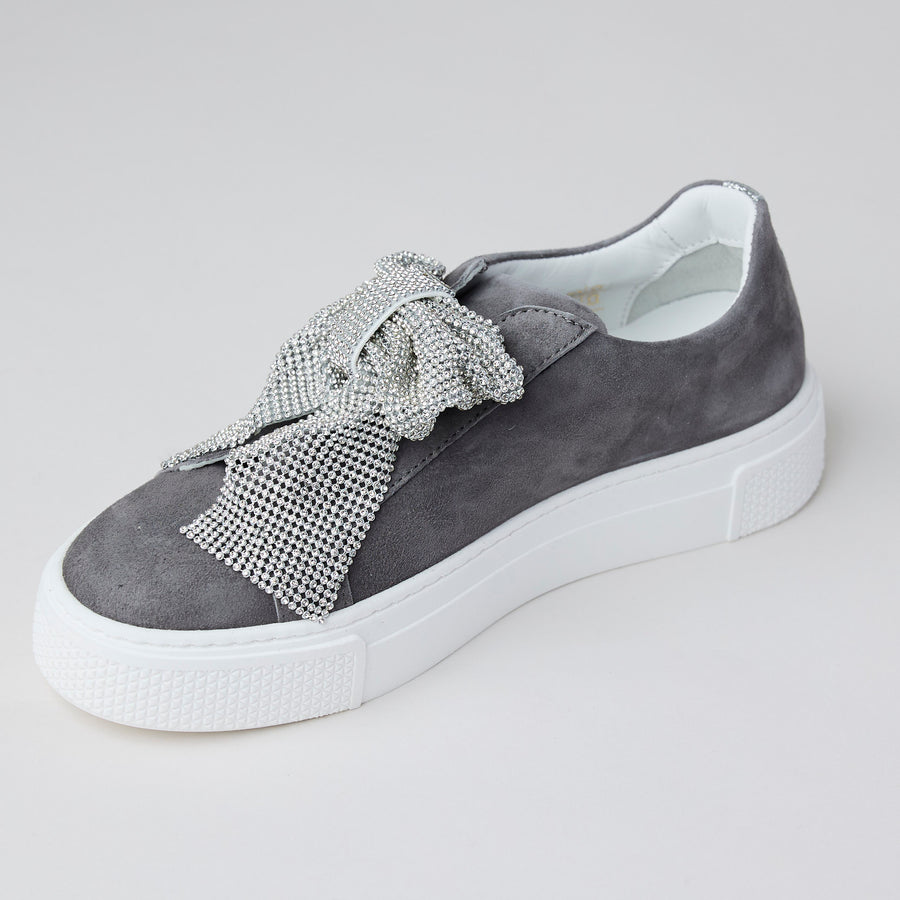 Marco Moreo Grey Suede Leather Slip-On Shoes