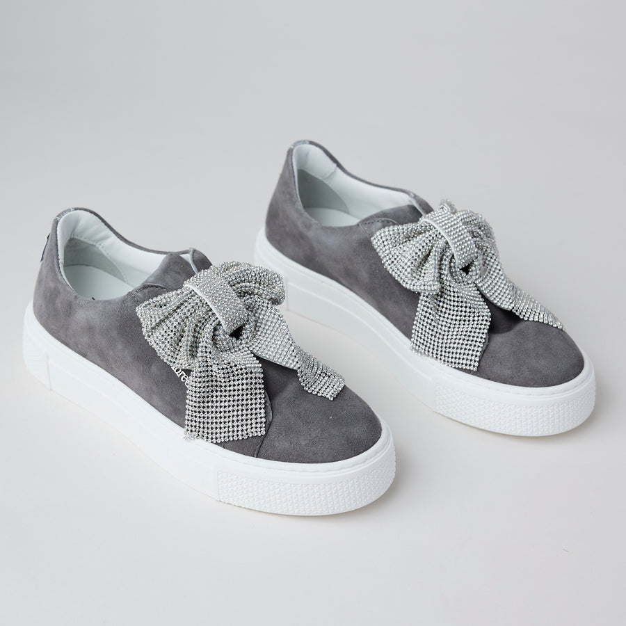 Marco Moreo Grey Suede Leather Slip-On Shoes