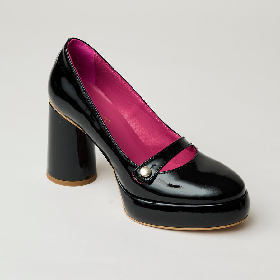 Marco Moreo Black Patent Leather Mary Jane Shoes - Nozomi