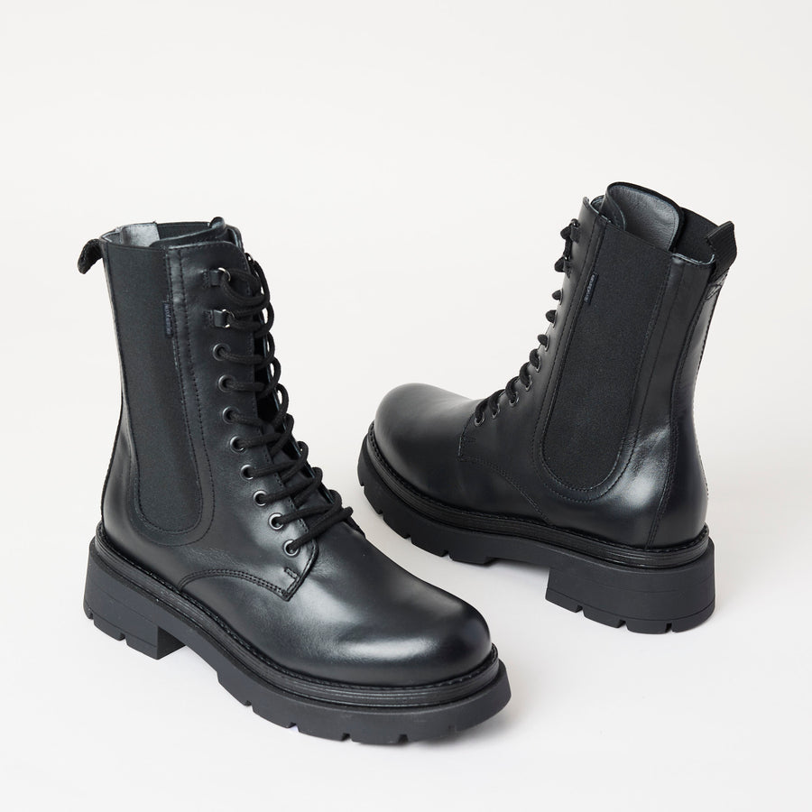 NeroGiardini Black Leather Ankle Boots - Nozomi