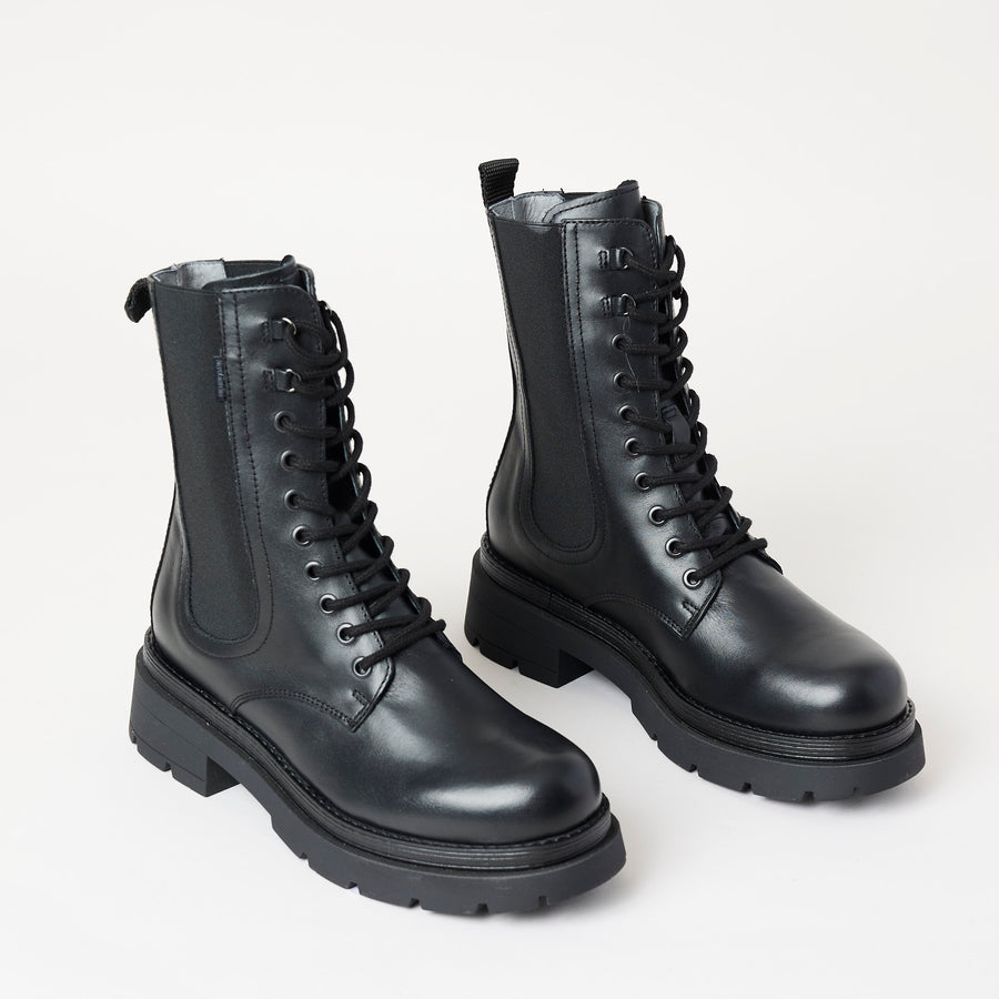 NeroGiardini Black Leather Ankle Boots - Nozomi