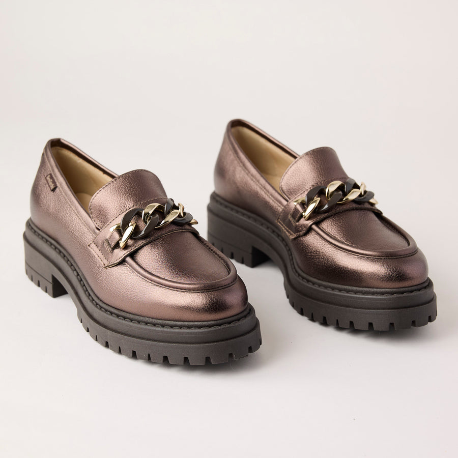 NeroGiardini Bronze Metallic Leather Brogues