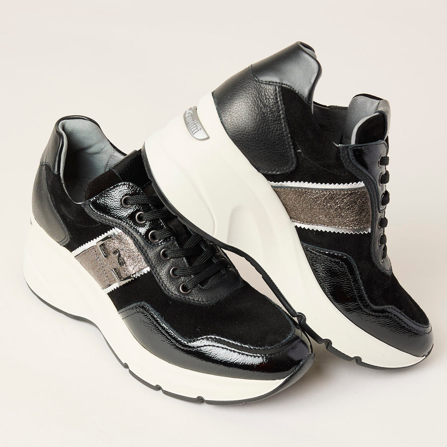 NeroGiardini Multi Black Trainers, Nozomi Shoe Boutique - Nozomi