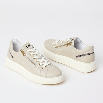 NeroGiardini Cream Leather Trainers - Nozomi