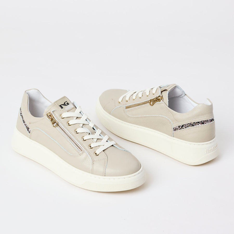 NeroGiardini Cream Leather Trainers - Nozomi