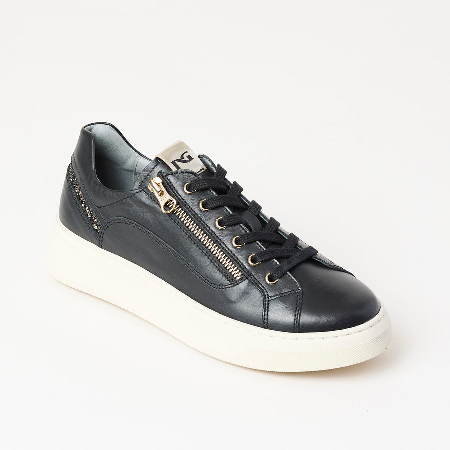 NeroGiardini Black Leather Trainers - Nozomi