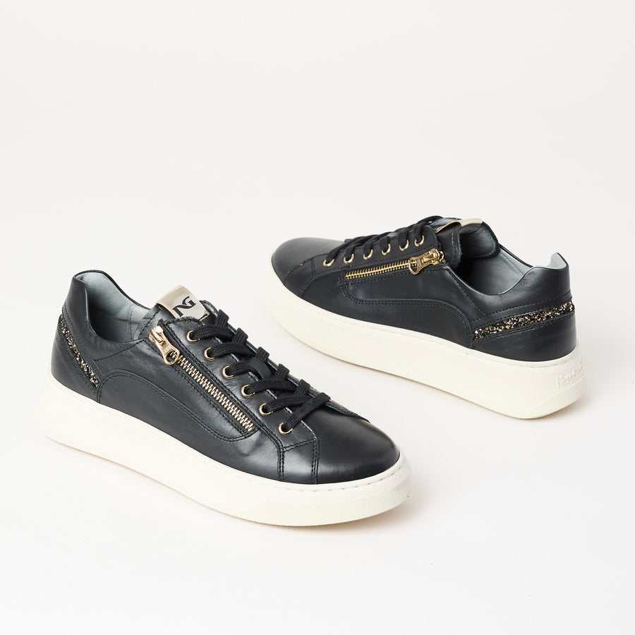 NeroGiardini Black Leather Trainers - Nozomi