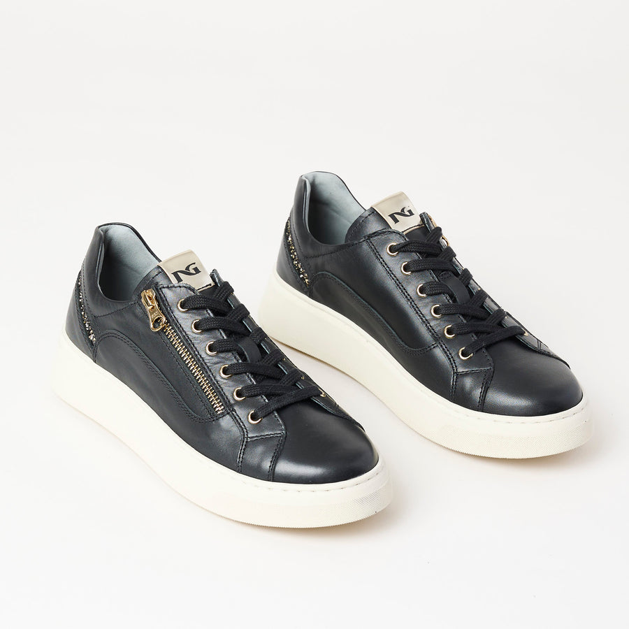 NeroGiardini Black Leather Trainers - Nozomi