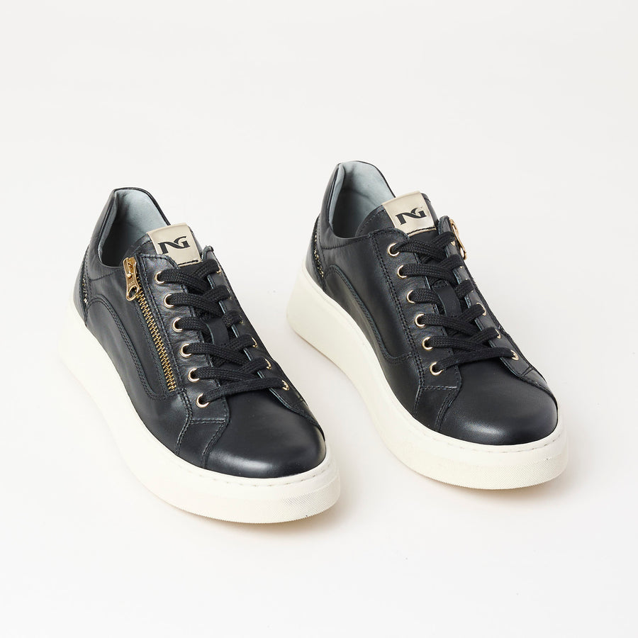 NeroGiardini Black Leather Trainers - Nozomi