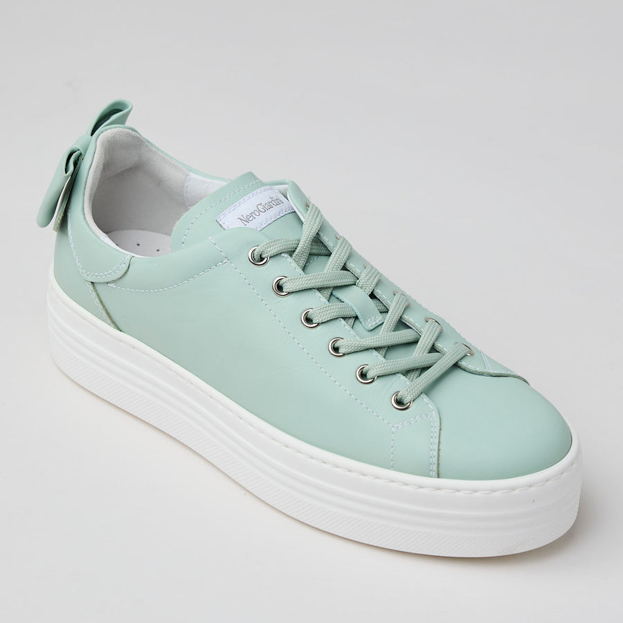 NeroGiardini Mint Leather Flatform Trainers