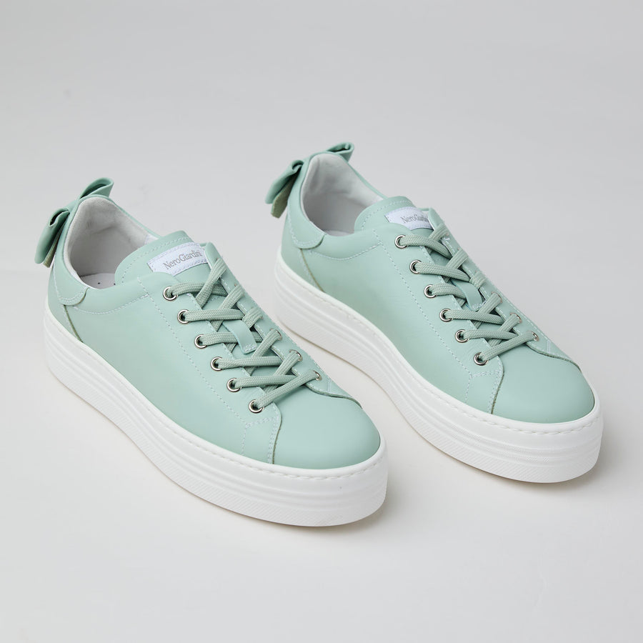 NeroGiardini Mint Leather Flatform Trainers