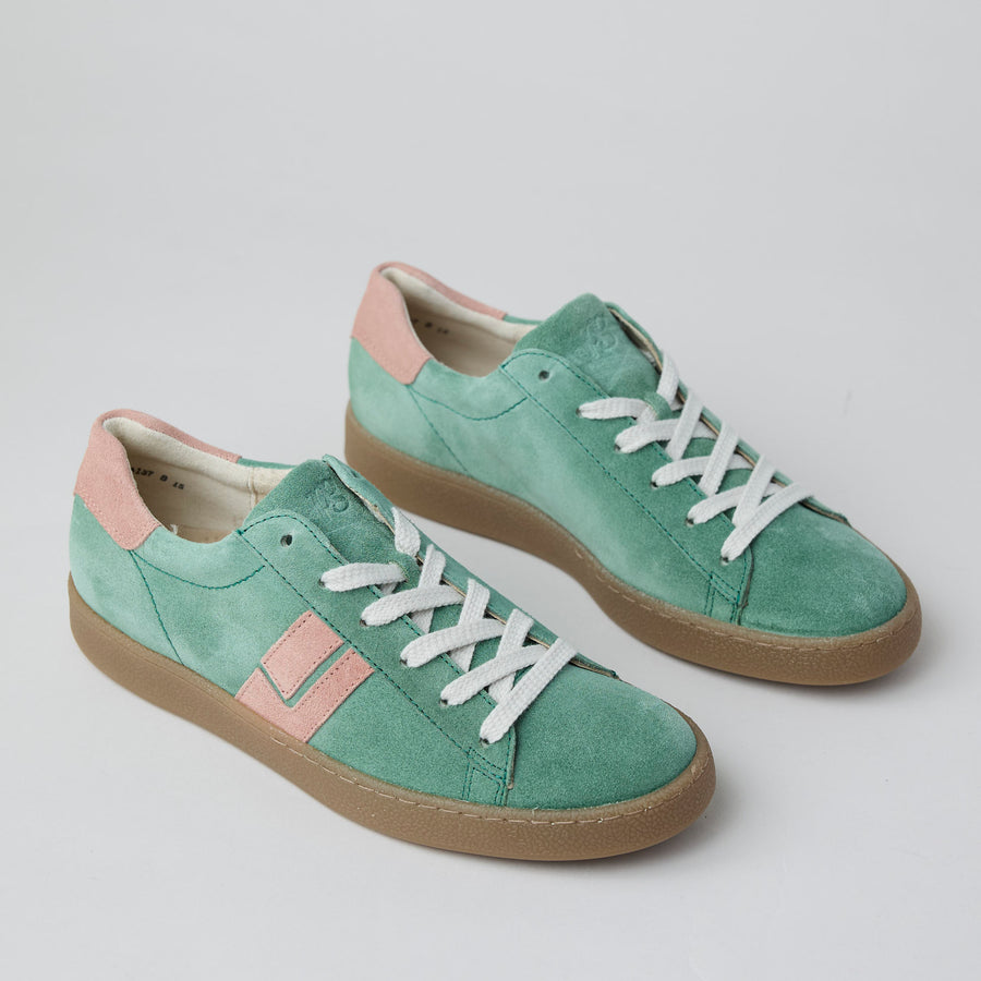 Paul Green Soft Green Suede Leather Trainers