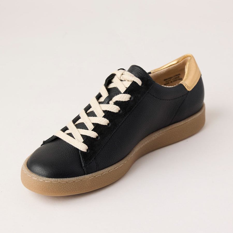 Paul Green Black Leather Retro Trainers