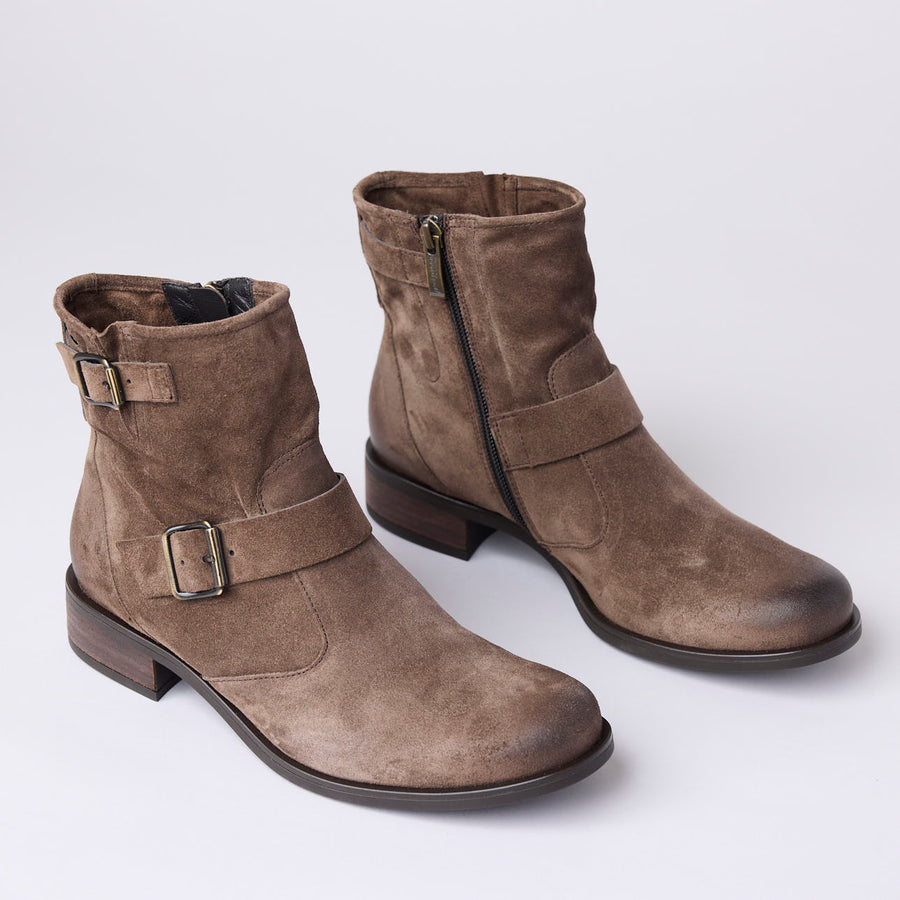 Paul Green Taupe Suede Ankle Boots - Nozomi