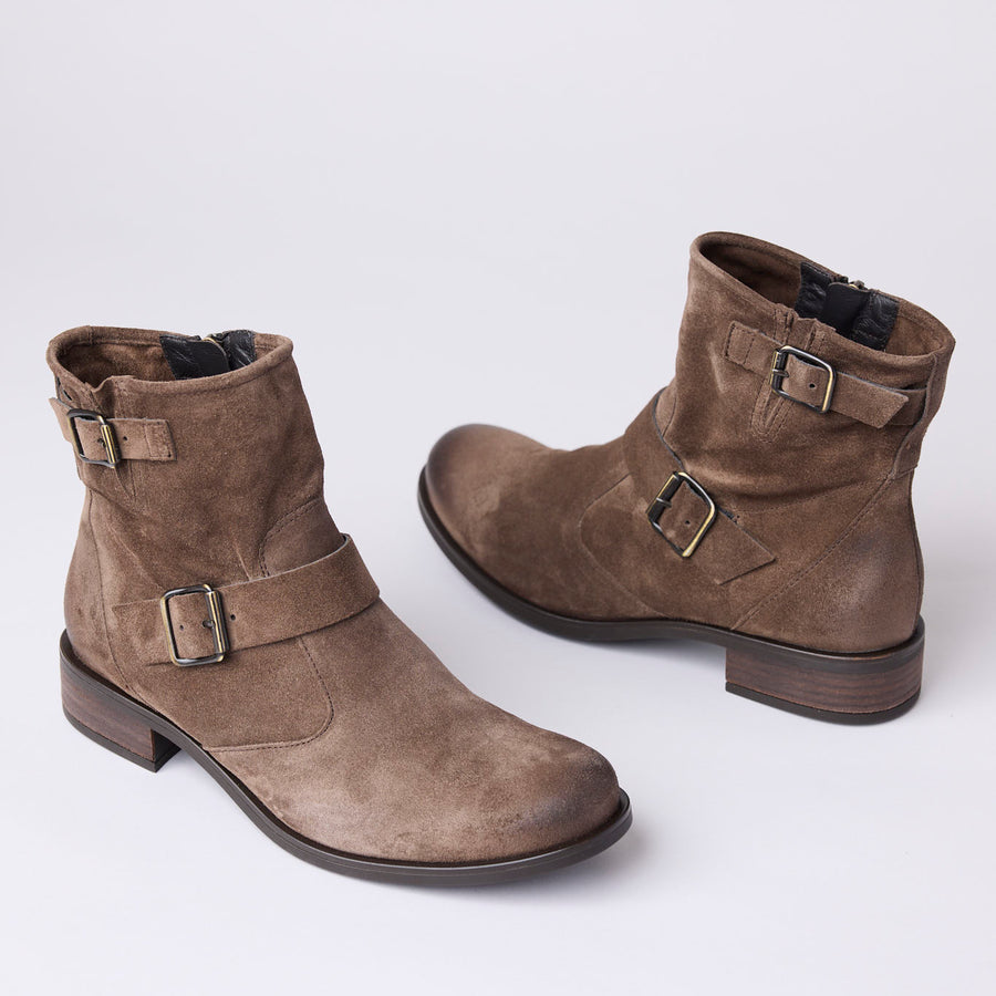 Paul Green Taupe Suede Ankle Boots - Nozomi