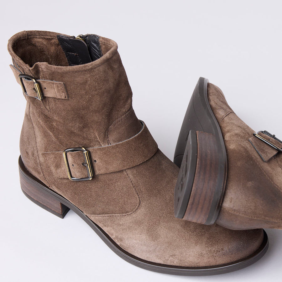 Paul Green Taupe Suede Ankle Boots - Nozomi