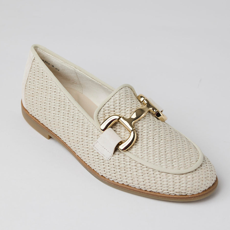 Paul Green Beige Leather Loafers