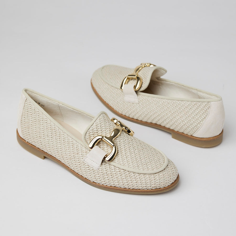 Paul Green Beige Leather Loafers