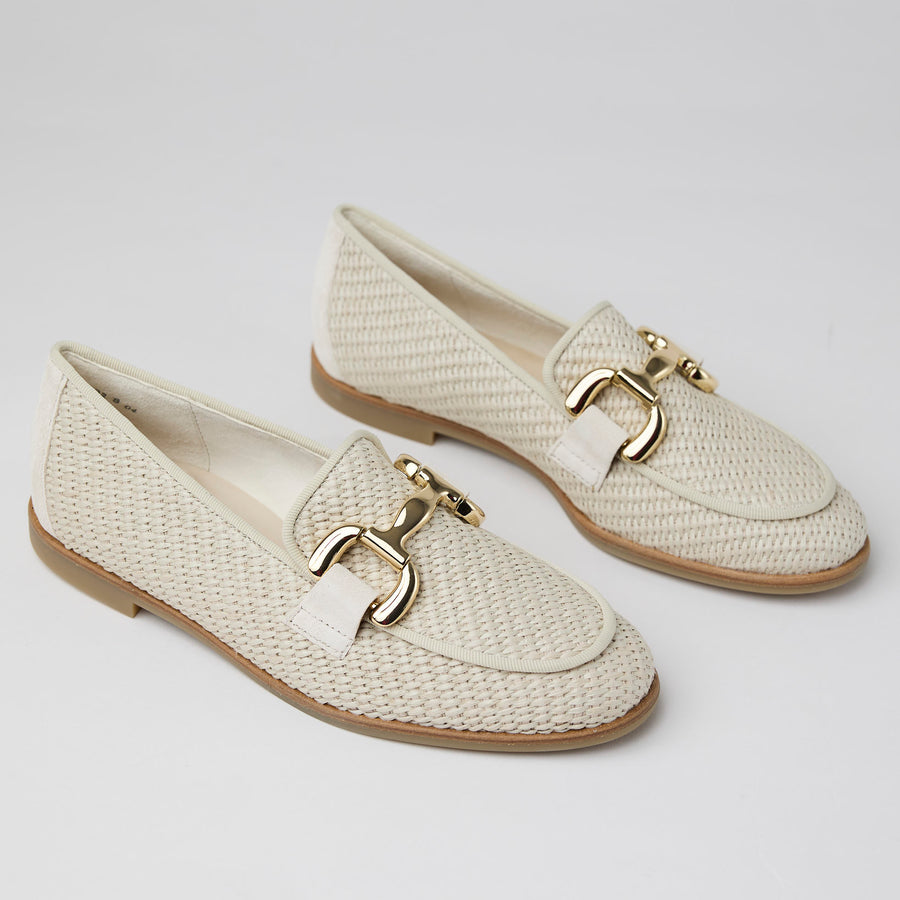 Paul Green Beige Leather Loafers