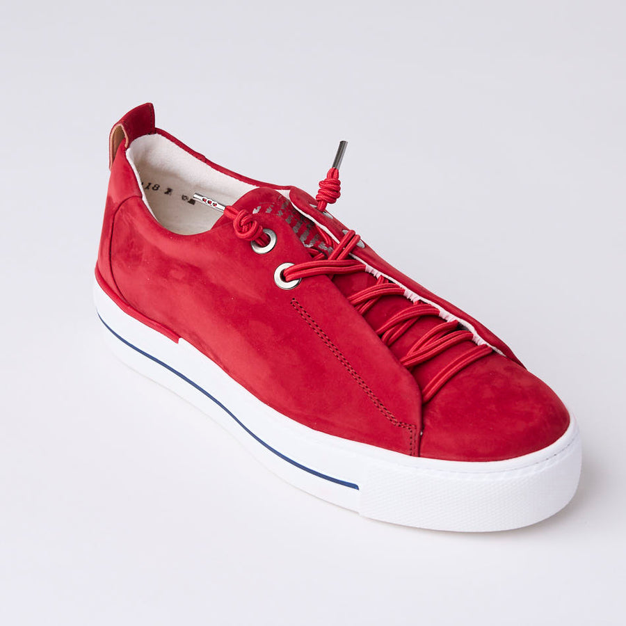 Paul Green Red Suede Leather Trainers - Nozomi