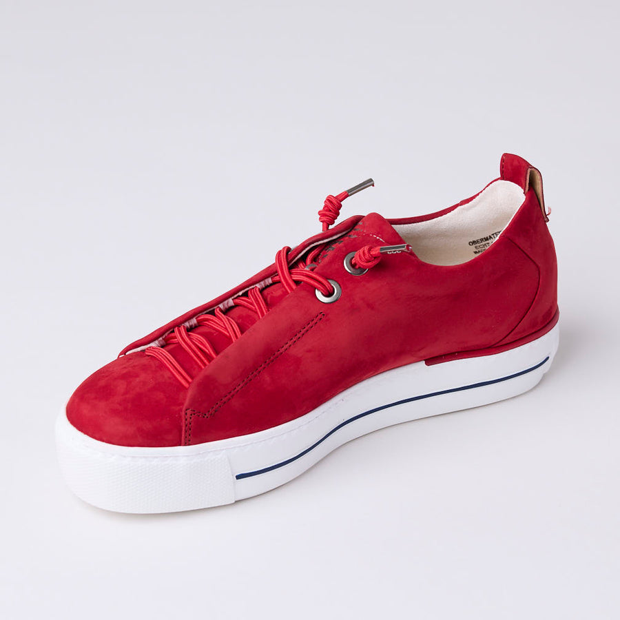 Paul Green Red Suede Leather Trainers - Nozomi