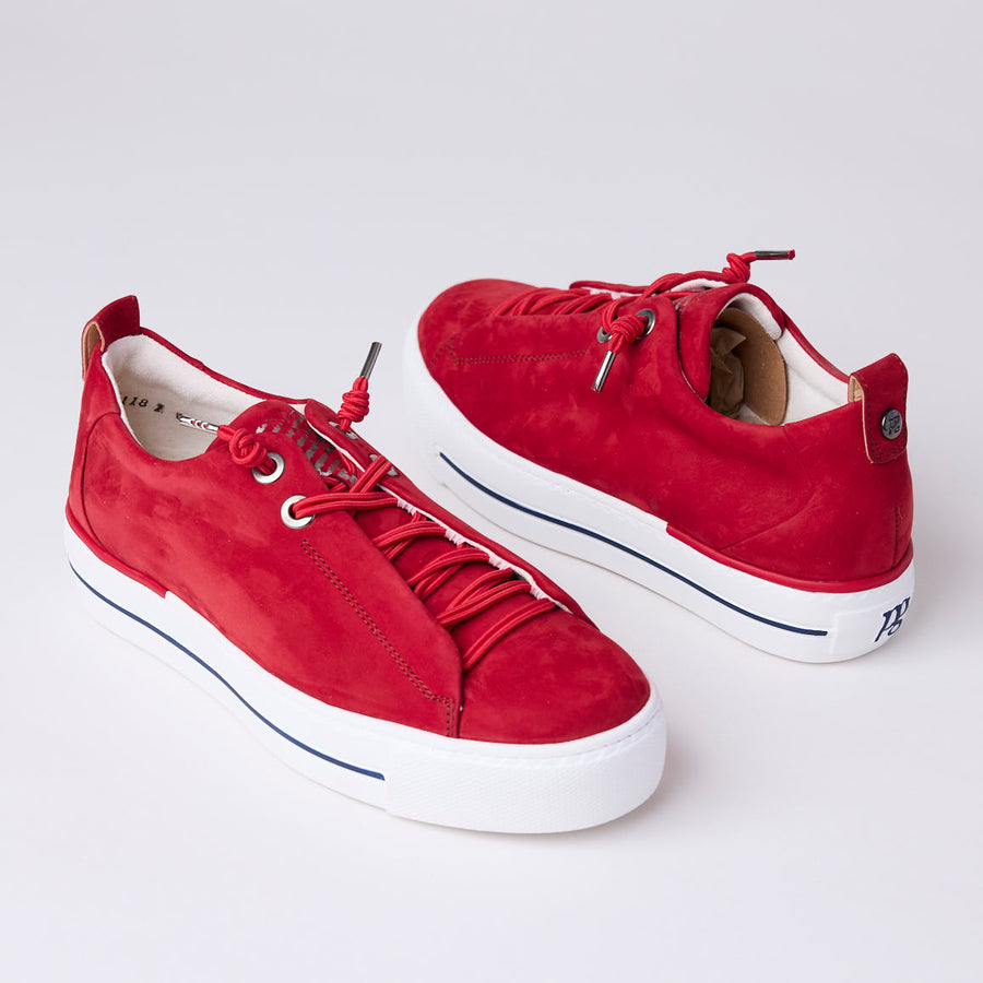 Paul Green Red Suede Leather Trainers - Nozomi