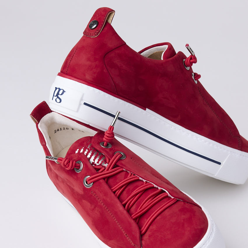 Paul Green Red Suede Leather Trainers - Nozomi