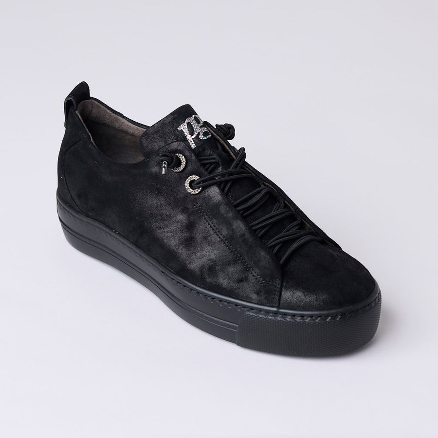 Paul Green Black Suede Leather Trainers - Nozomi