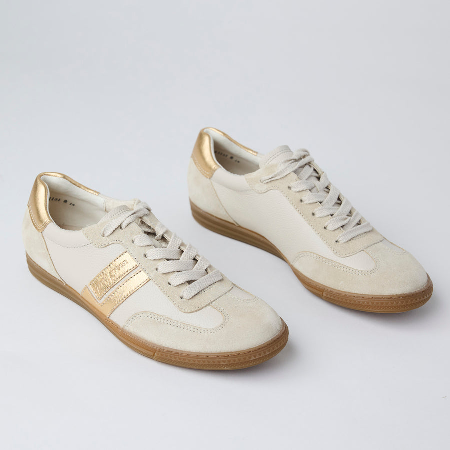 Paul Green Cream Suede Leather Trainers