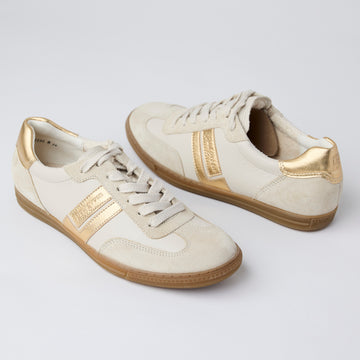 Paul Green Cream Suede Leather Trainers