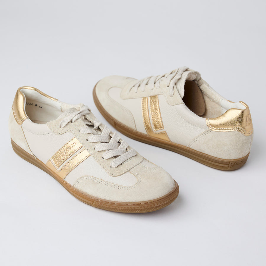 Paul Green Cream Suede Leather Trainers