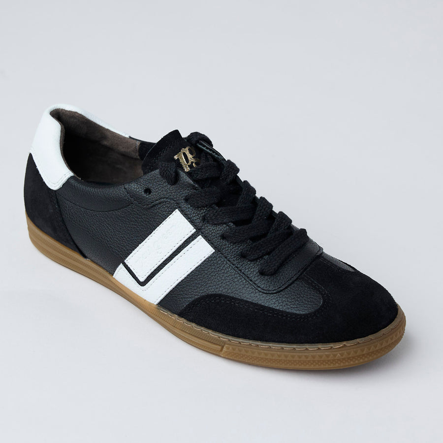 Paul Green Black and White Leather Trainers