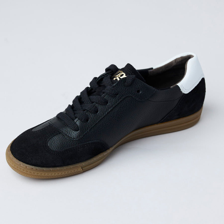 Paul Green Black and White Leather Trainers