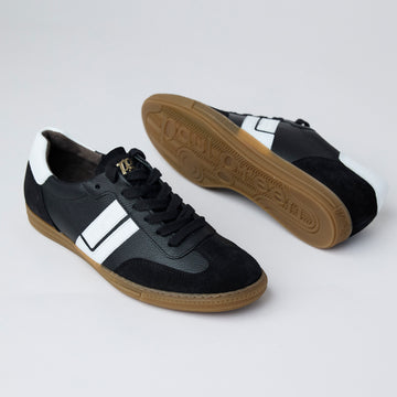 Paul Green Black and White Leather Trainers