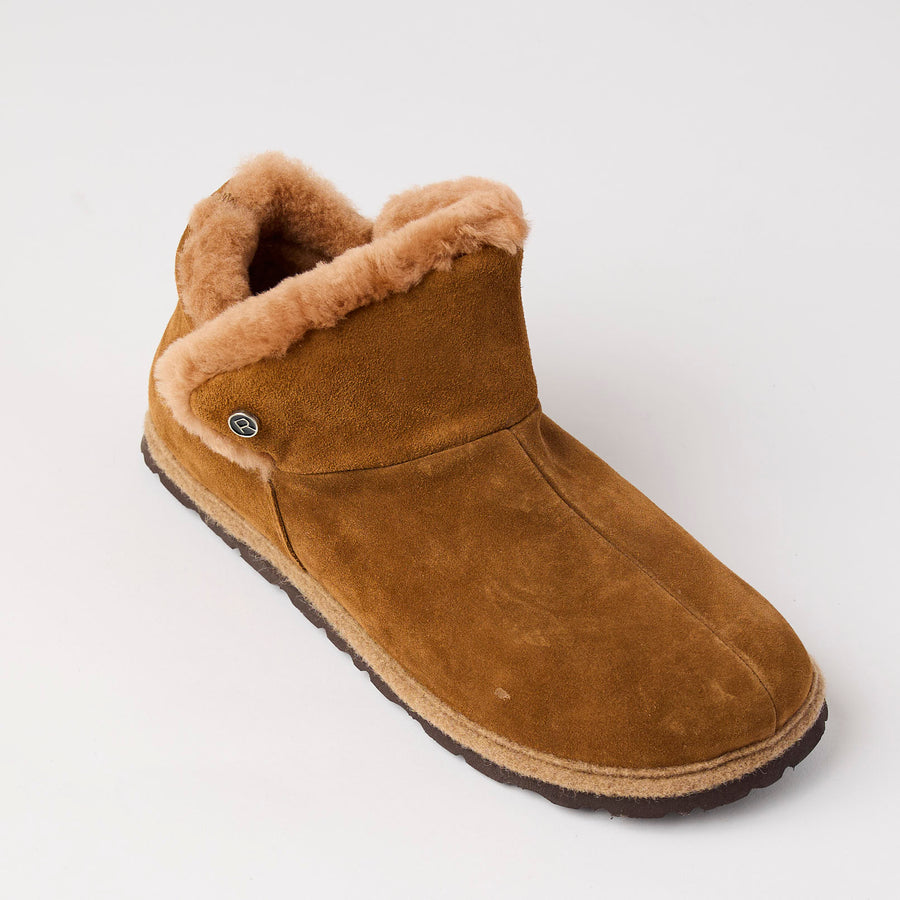 Rohde Tan Suede Leather Shearling Ankle Boots - Nozomi