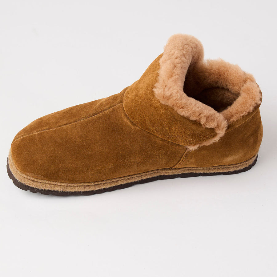 Rohde Tan Suede Leather Shearling Ankle Boots - Nozomi