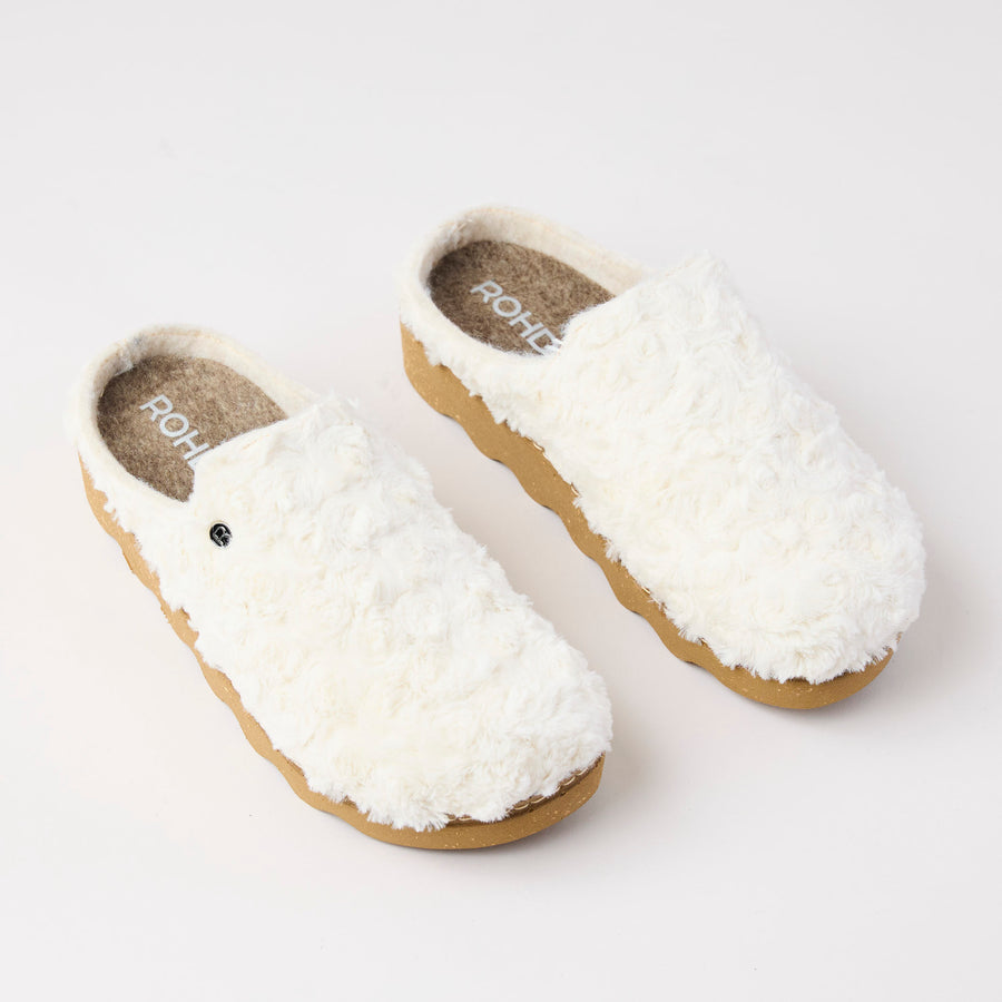 Rohde Ivory Faux Fur Mules - Nozomi