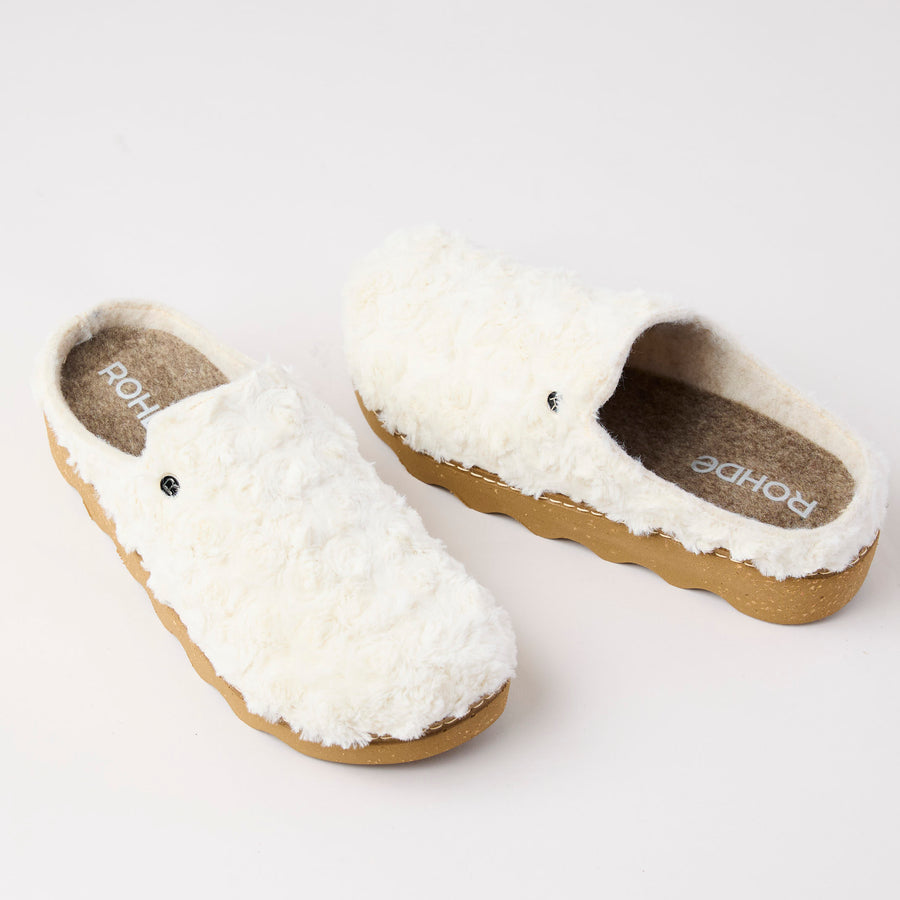 Rohde Ivory Faux Fur Mules - Nozomi