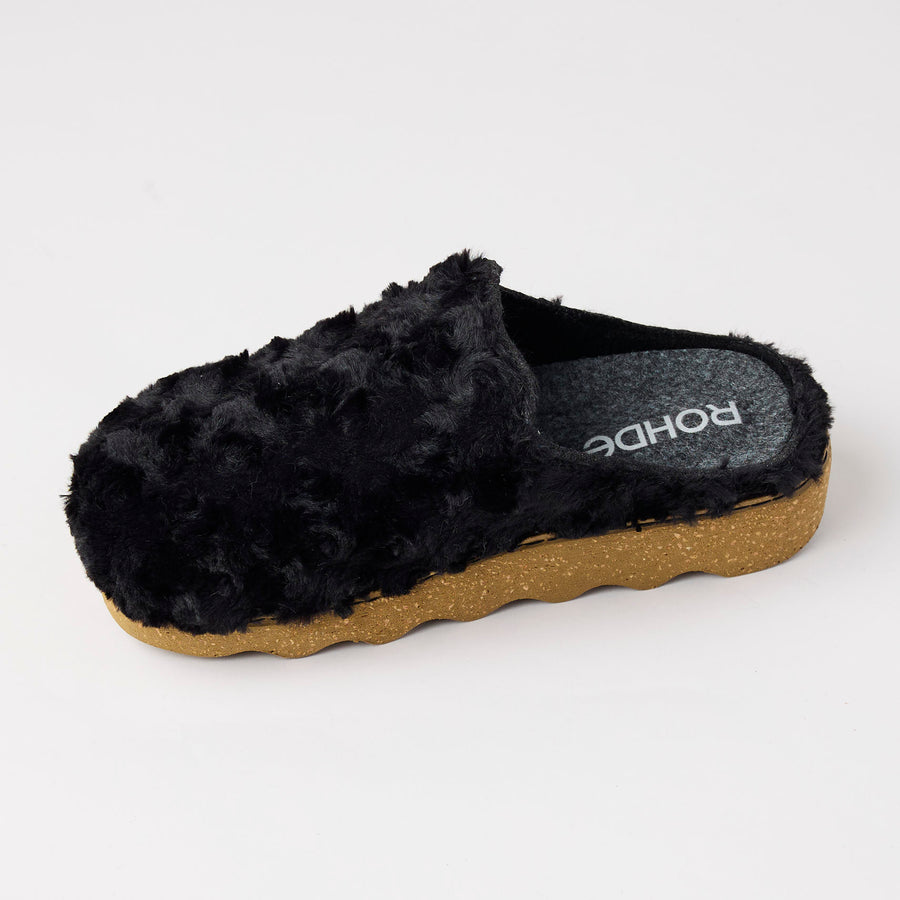 Rohde Black Faux Fur Mules - Nozomi