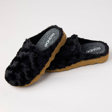 Rohde Black Faux Fur Mules - Nozomi