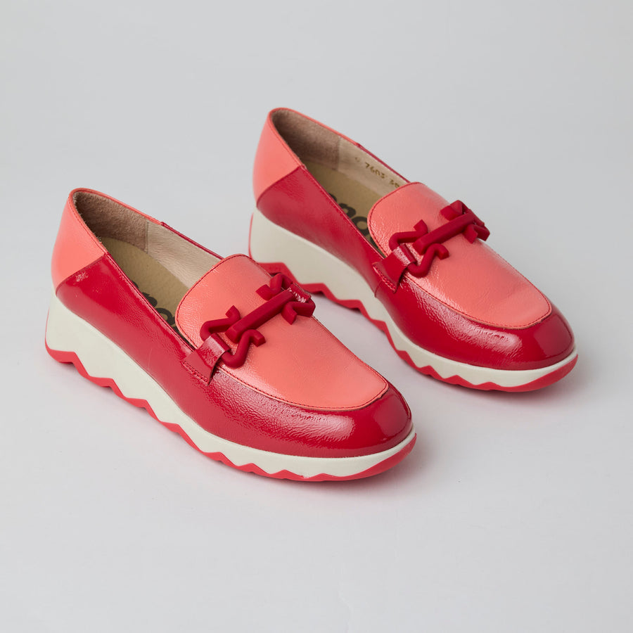 Wonders Coral Patent Leather Loafers