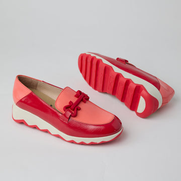 Wonders Coral Patent Leather Loafers